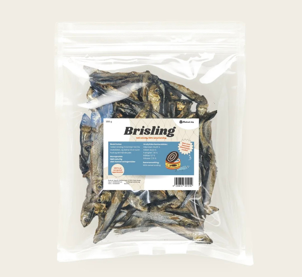 Tørket Brisling 200g
