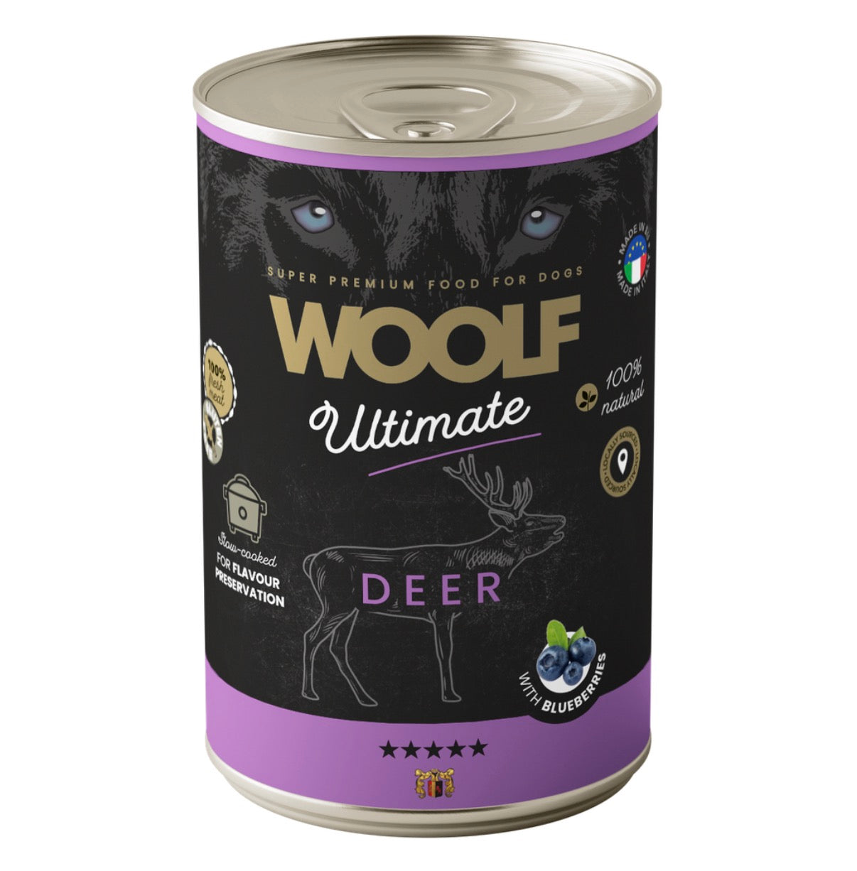 Woolf Våtfór - Deer with Blueberries 400g