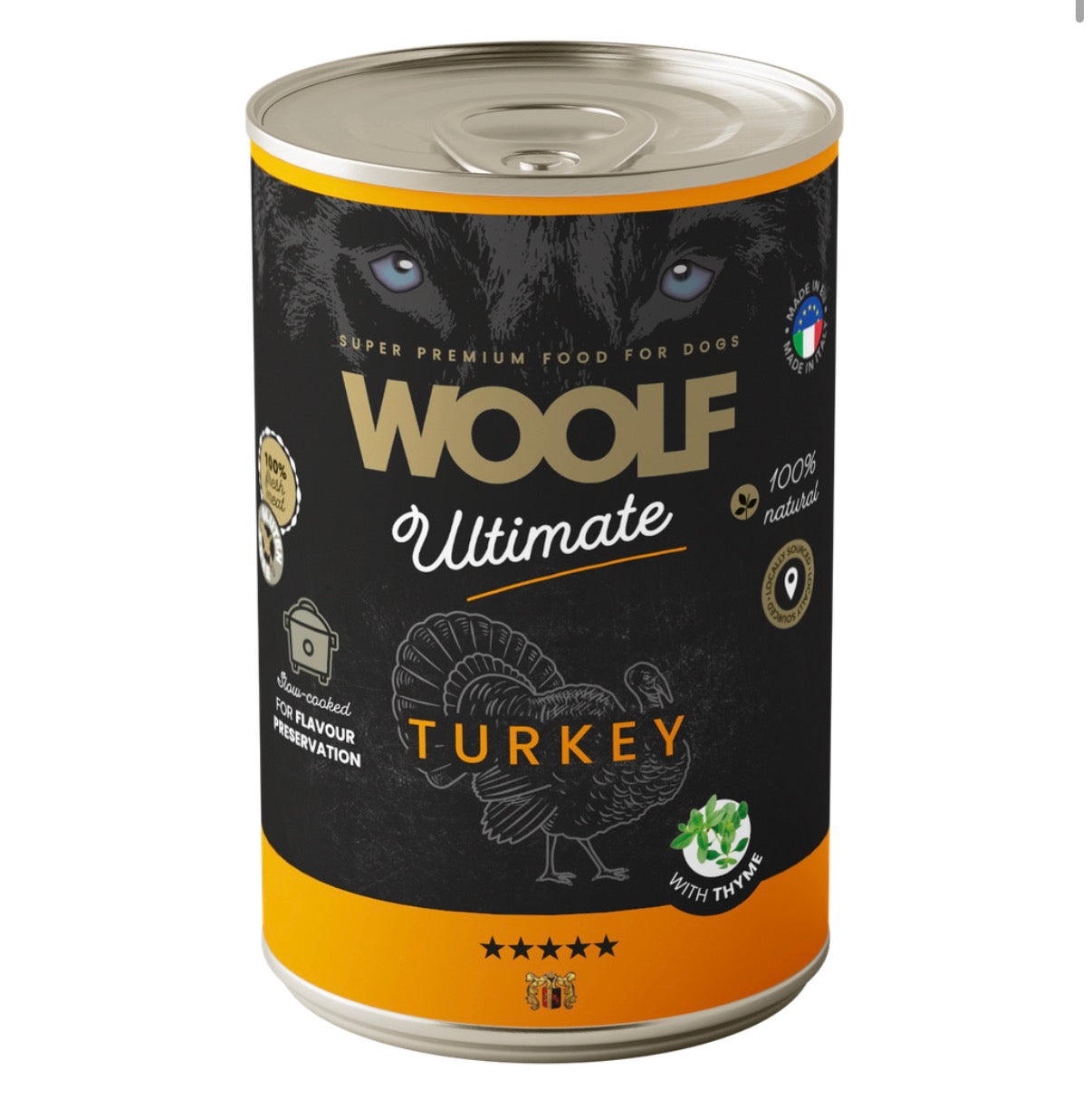 Woolf Våtfôr - Turkey with timian 400g