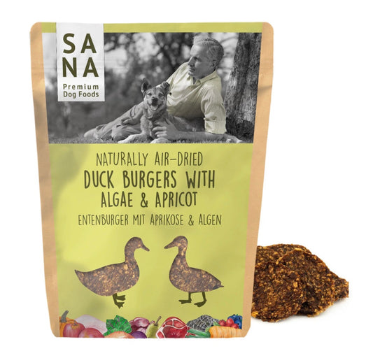 Sana Duck burger with algae & apricot (100g)