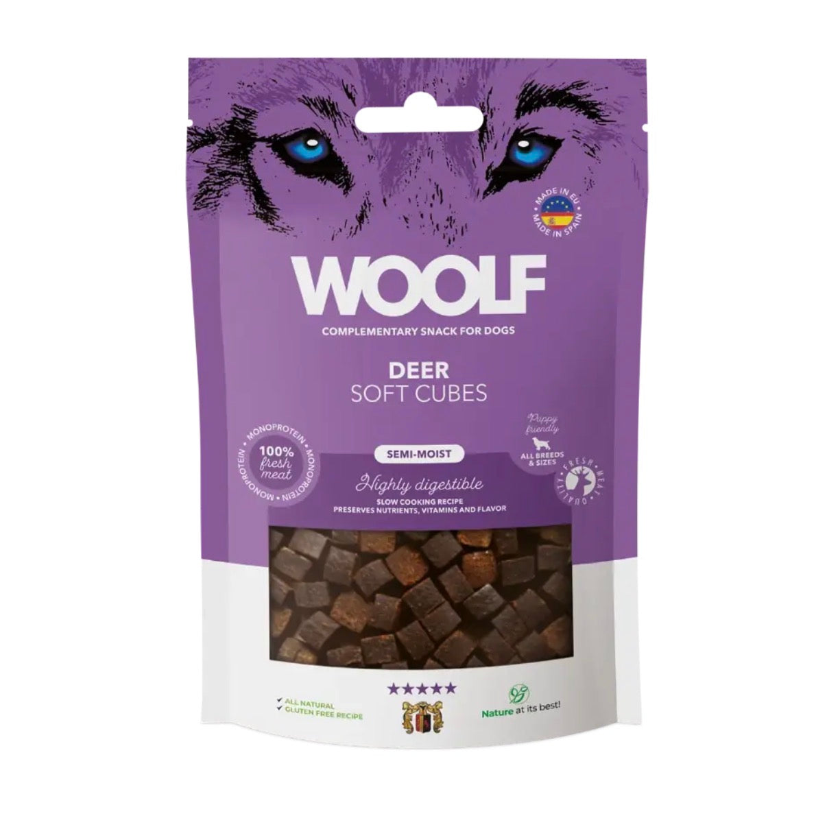 Woolf Soft Cubes Deer 100g