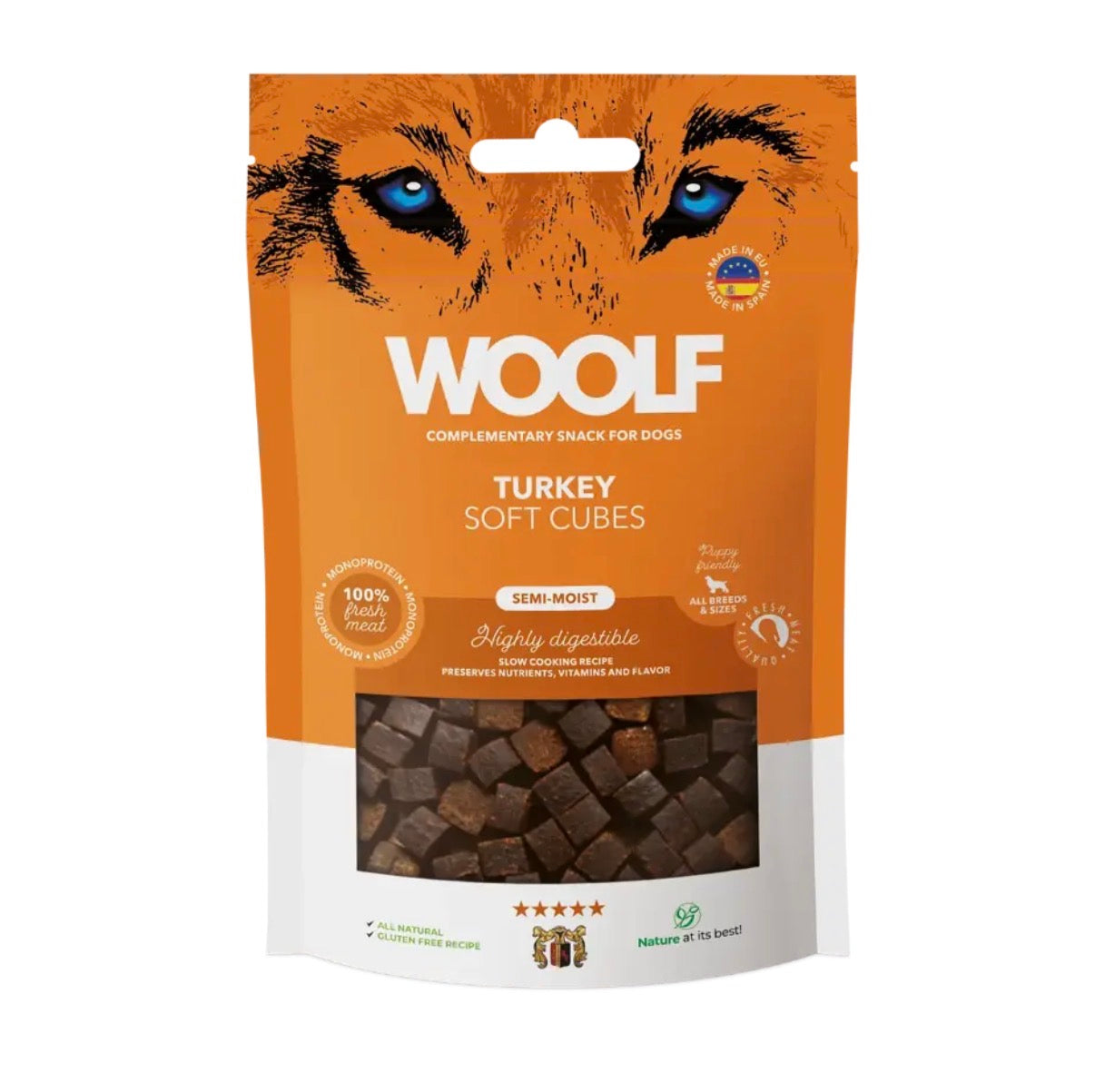 Woolf Soft Cubes kalkun 100g