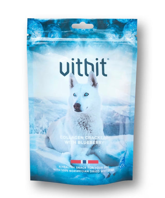 Vitbit Collagen Crackers M/Blåbær 70g