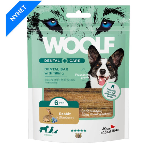 WOOLF DENTAL CARE RABBIT AND BLUEBERRY BAR 108G