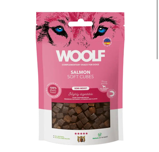 Woolf Soft Cubes Salmon 100g