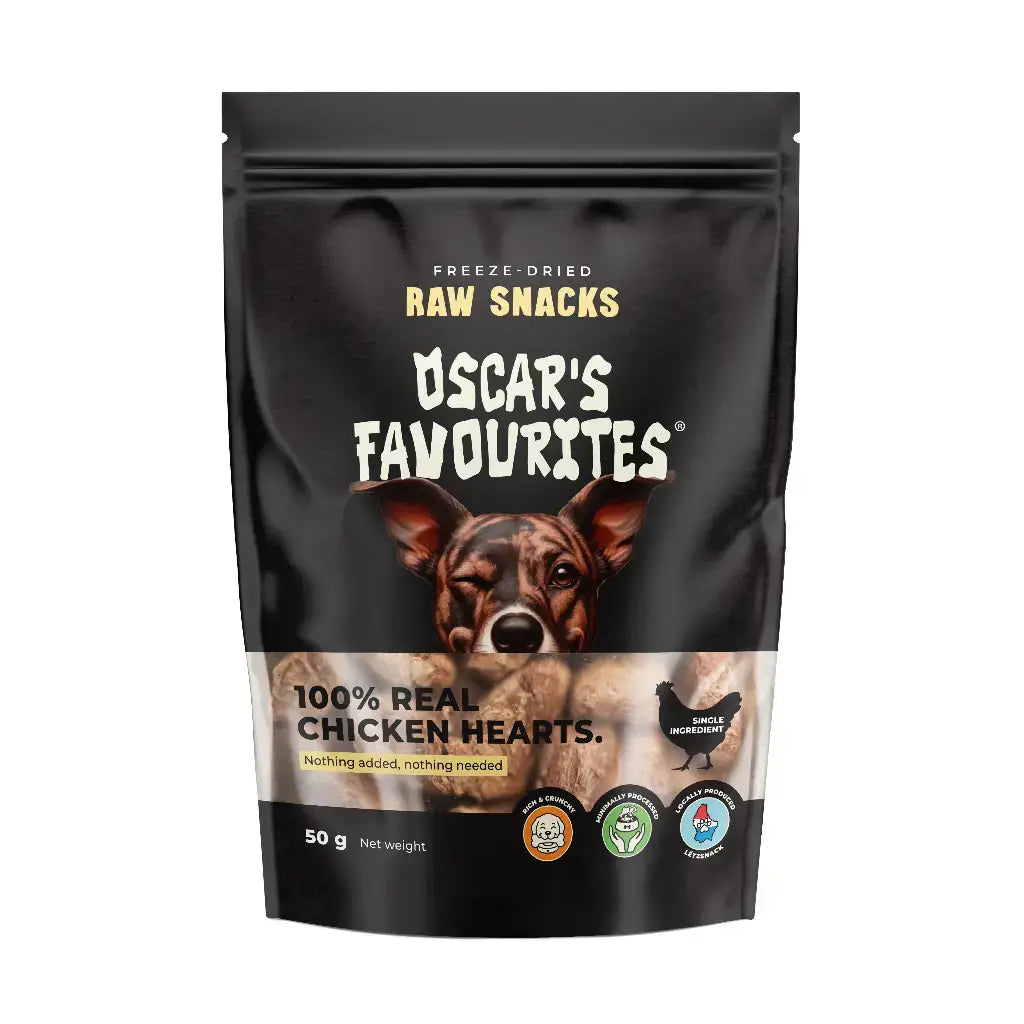 Oscar’s Frysetørkede Kyllinghjerter (40 g)