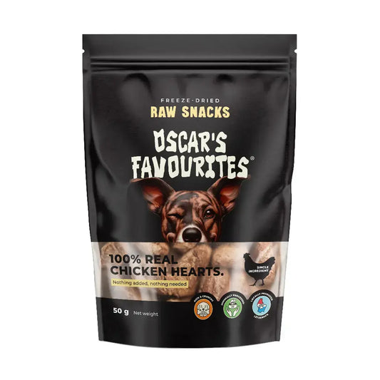 Oscar’s Frysetørkede Kyllinghjerter (40 g)