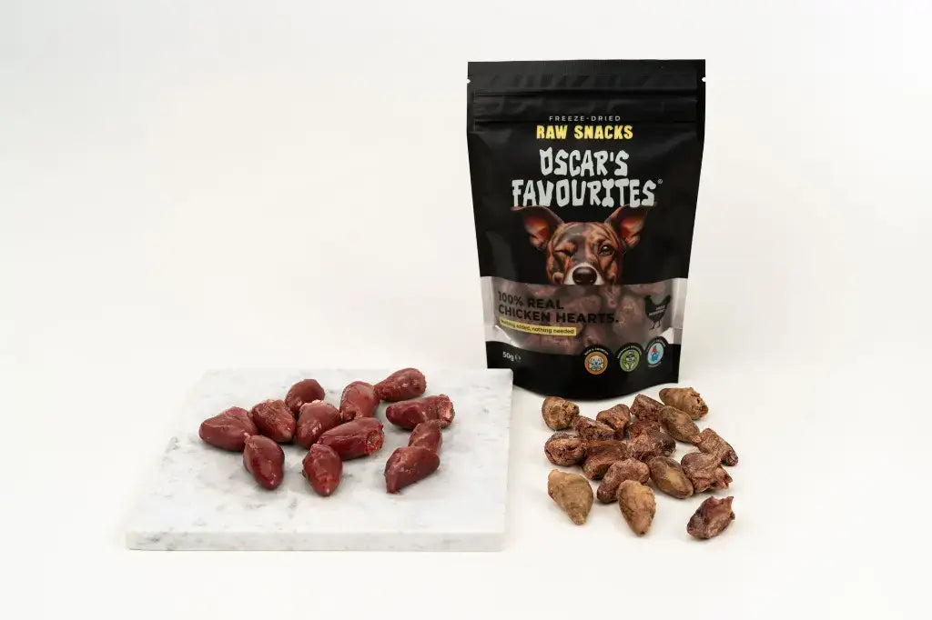 Oscar’s Frysetørkede Kyllinghjerter (40 g)